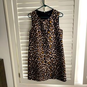 J Crew leopard a-line shift dress
